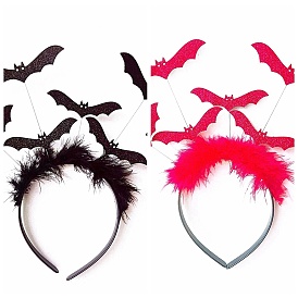 Halloween Glitter Bat Cloth Hair Band, for Halloween Cosplay Party Costume Hair Accessories