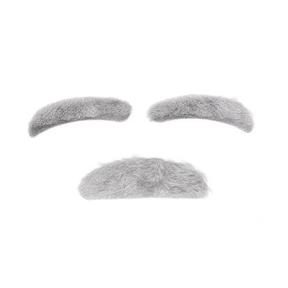 Cejas y barbas de simulación de tela, con adhesivo en la espalda, para decoraciones de halloween