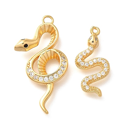 Латунные микро проложить кубического циркония подвески, змеиные чары