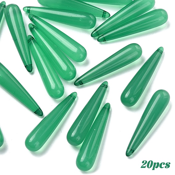 20 бусины из смолы, имитация нефрита, слеза, Топ пробуренной