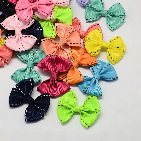 Handarbeit gewebt Ornament Accessoires, Grosgrain bowknot, 45x52x8 mm, ca. 200 Stk. / Beutel