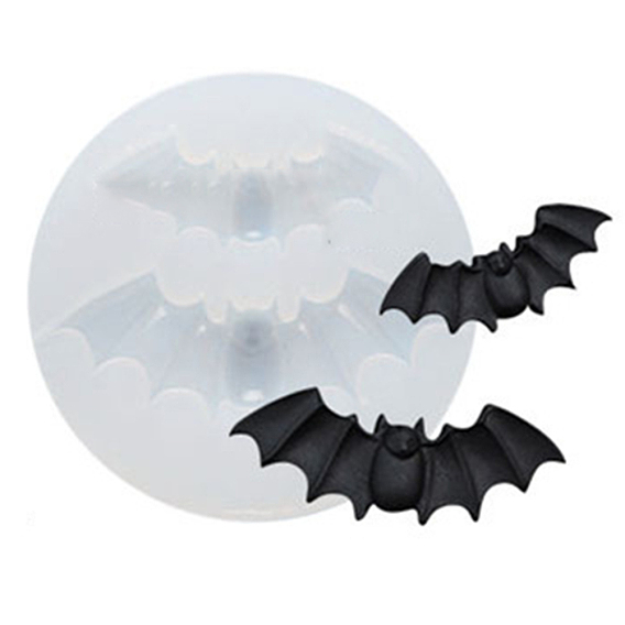 Хэллоуин тема пищевой силиконовые формы, формы помады, для украшения торта поделки, цвет шоколада, конфеты плесень, летучая мышь