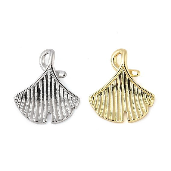 Латунные подвески, подвески из листьев гинкго, долговечный, без свинца и без кадмия