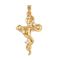 Латунные микро проложить кубического циркония подвески, амулеты в виде креста и змеи, без никеля 