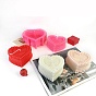 Valentine's Day 3D Heart Cake with Word Love DIY Silicone Candle Molds, Aromatherapy Candle Moulds, Scented Candle Making Molds