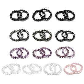 Браслеты из натуральных круглых бусин из драгоценных камней для женщин