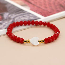 Handmade Red Crystal Beaded Bracelet - Unique and Versatile for Women