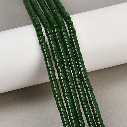 Бусины из натурального белого нефрита, окрашенные, диск, Heishi бусы