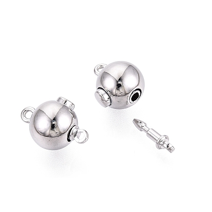 Застежки латунные коробки, круглые, 1 нитей, 2-луночное