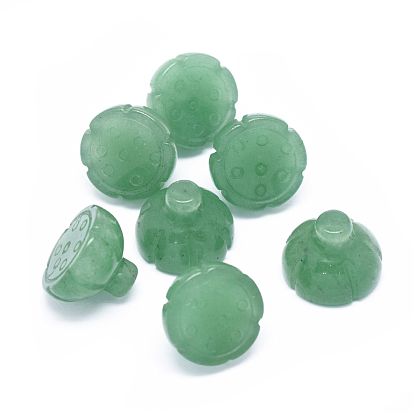 Perles naturelles aventurine, pod lotus