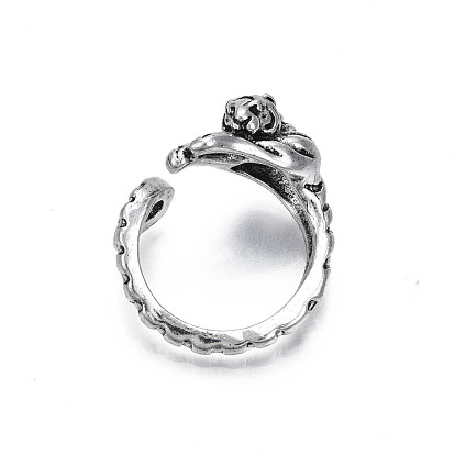 Alloy Tiger Open Cuff Ring for Men Women, Cadmium Free & Lead Free