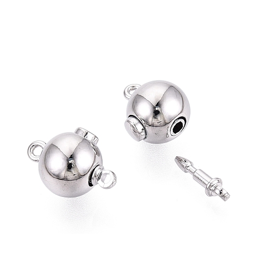 Застежки латунные коробки, круглые, 1 нитей, 2-луночное