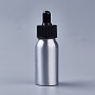 Aluminium Empty Dropper Bottles, with PP Plastic Screw Lid, for Essential Oils Aromatherapy Lab Chemicals