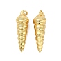 Brass Pendants, Spiral Shell Charms, Cadmium Free & Lead Free, Lasting Plated, Rack Plating, with Jump Ring