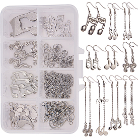 DIY Earring Making, with 304 & 201 Stainless Steel Charm and Brass Earring Hooks