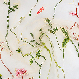 Цветочный узор полиэстеровая вышитая сетка кружевная ткань, для украшения праздничного платья, изготовление одежды