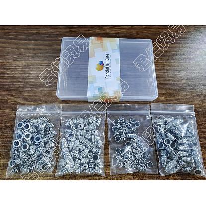 200pcs 4 cônes de perles en alliage de style tibétain