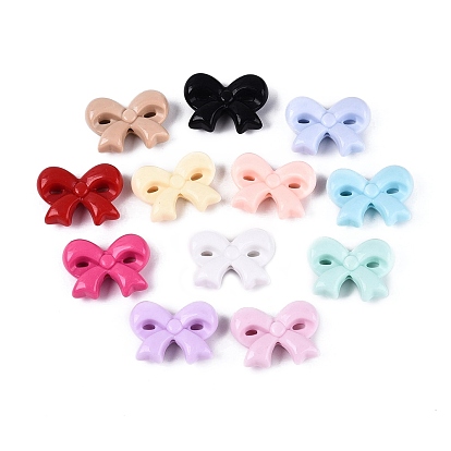 Непрозрачные акриловые бусины, бантом