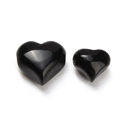 Natural Obsidian Beads, Heart