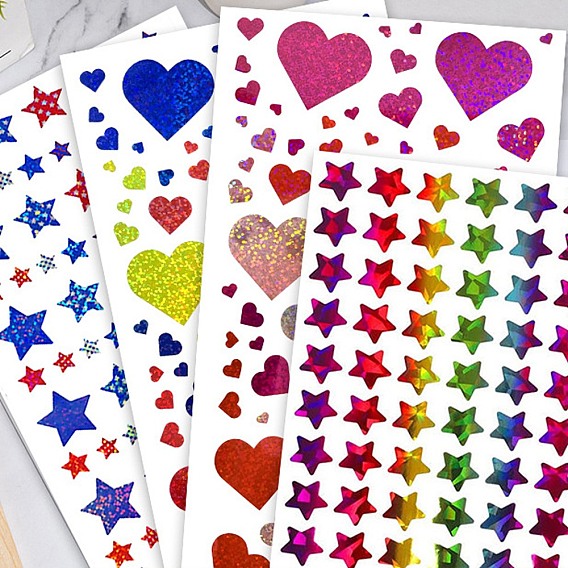 Самоклеящиеся подарочные этикетки из ПВХ, лазерные наклейки, для праздничного, Hoilday, украшение свадебных подарков