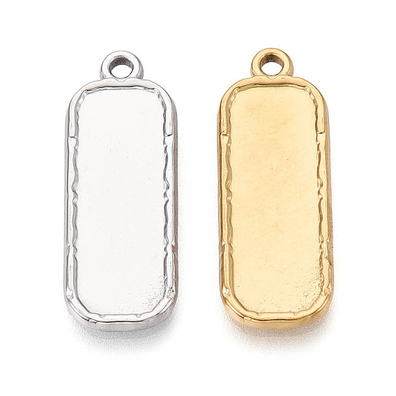 304 Настройки кабошон из нержавеющей стали кулон, прямоугольник амулеты