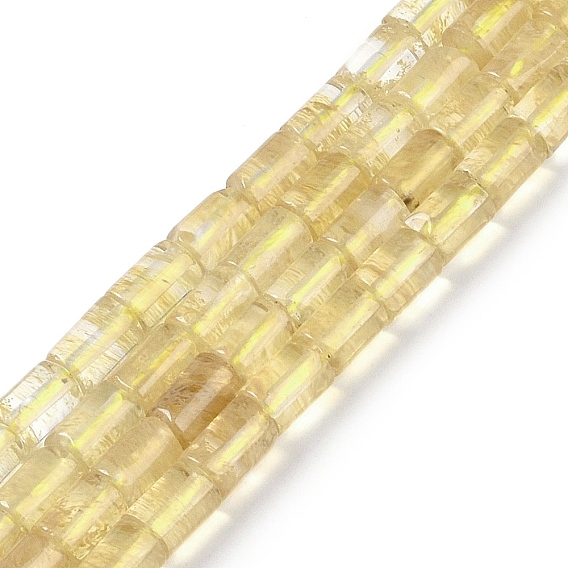 Watermelon Stone Glass Beads Strands, Column