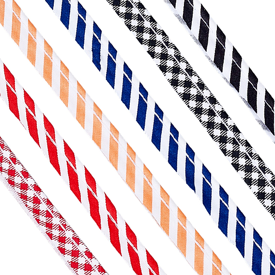30M 6 Colors Printed Polyester Piping Cord, Bias Tape with Cotton Welting Cord Inside
