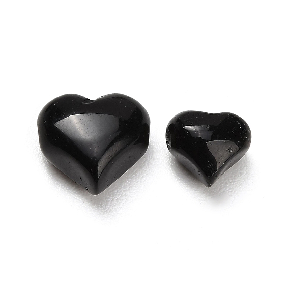 Natural Obsidian Beads, Heart