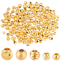 200 шт 5 стили латунные бусины, долговечный, круглые