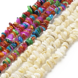Natural Shell Beads Strands, Nuggets Chips