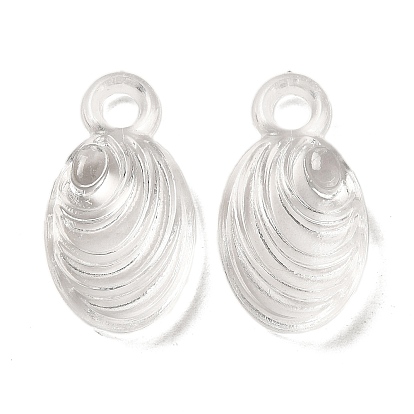 Transparent Acrylic Pendants, Oval Charms