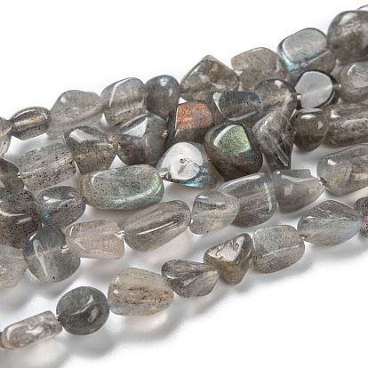 Natural Labradorite Beads Strands, Nuggets, Tumbled Stone