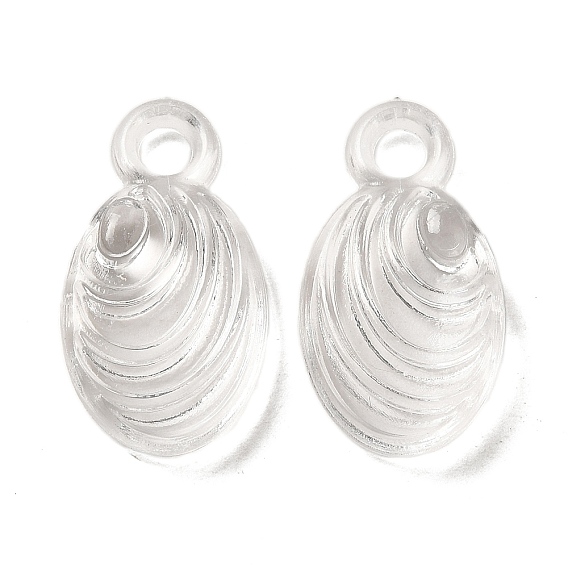 Transparent Acrylic Pendants, Oval Charms