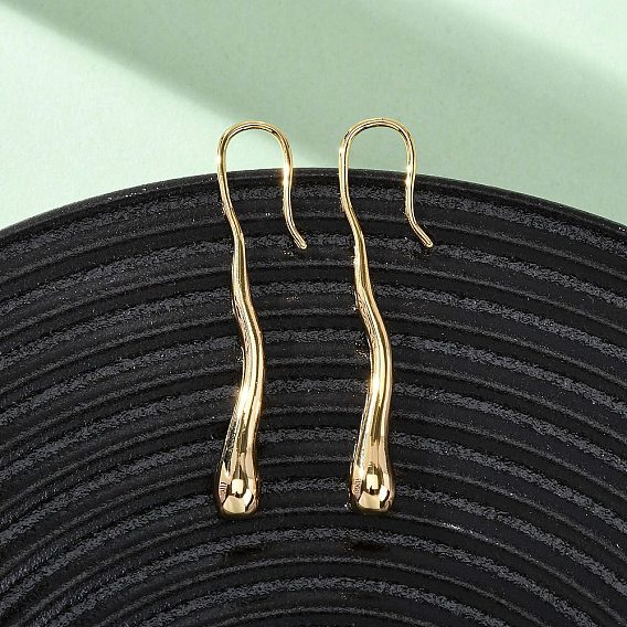 Серьги-подвески из латуни в форме капли, без никеля 