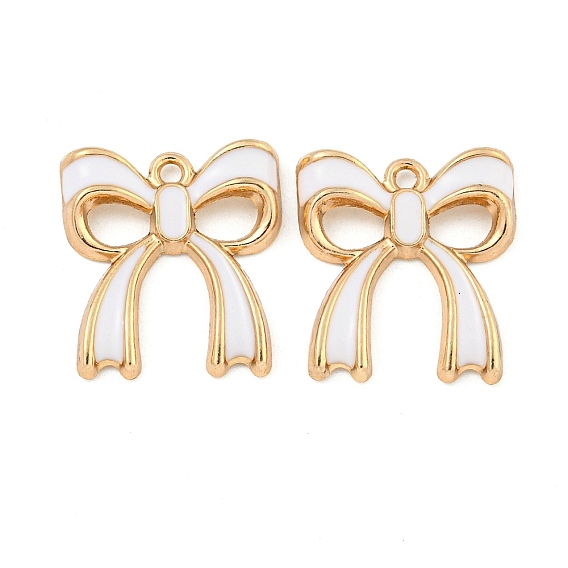 Подвески из эмали и сплава, бантом, золотые