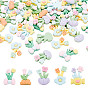 50Pcs 5 Style Opaque Resin Cabochons, Flower