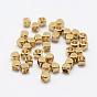 Brass Spacer Beads, Cube, Nickel Free