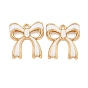 Подвески из эмали и сплава, бантом, золотые