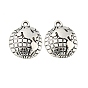 Tibetan Style Zinc Alloy Earth Charms, 2x16x3mm, Hole: 1.5mm, about 500pcs/500g
