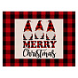 Christmas Theme Linen Insulation Pad, Restaurant Western Placemat, Rectangle