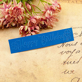 Transparent Clear Plastic Embossing Template Folders, For DIY Scrapbooking/Photo Album Decorative/Embossed Paper, Stamp Sheets, Word Happy Birthday
