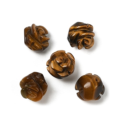 Природных тигровый глаз бисером, роза