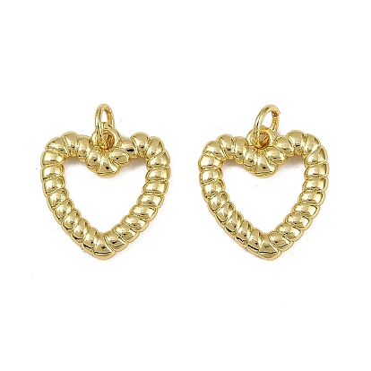 Латунные подвески, сердце, долговечный, без кадмия и без свинца, стойки покрытие, с целью перехода в кольце
