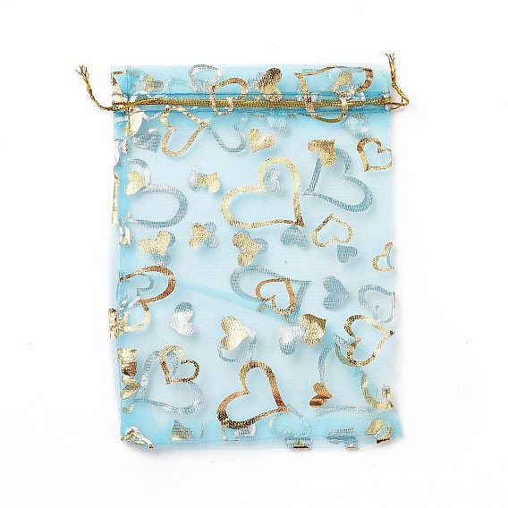 Мешочки для хранения украшений из органзы, свадебные подарочные пакеты со шнурком для свадебной вечеринки, прямоугольные