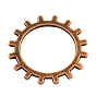 Getriebe tibetischen Stil Legierung Link Ringe, Steampunk-Charms, cadmiumfrei und bleifrei, 20x1 mm, Bohrung: 13.5 mm