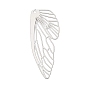 201 Stainless Steel Big Pendants, Wing Charms, Etched Metal Embellishments