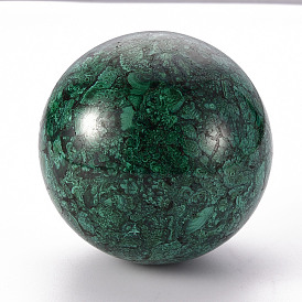 Natural Malachite Display Decorations, Round Ball