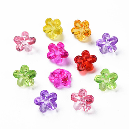 Perles acryliques transparentes, fleur
