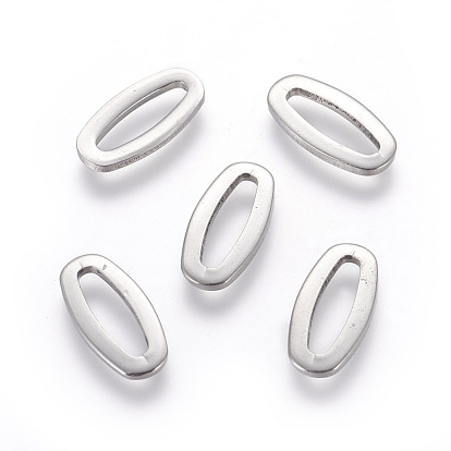 201 Stainless Steel Linking Rings, Oval