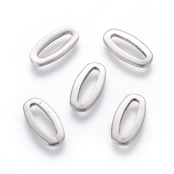 201 Stainless Steel Linking Rings, Oval